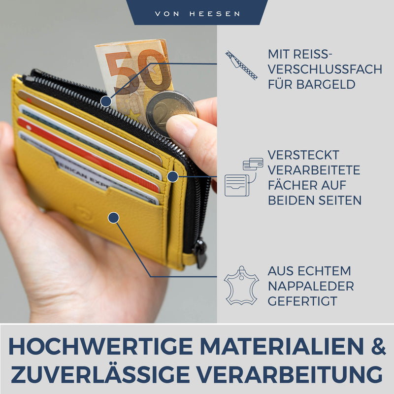 Kartenetui mit RFID-Schutz & 10 Kartenfächer (Genarbt)