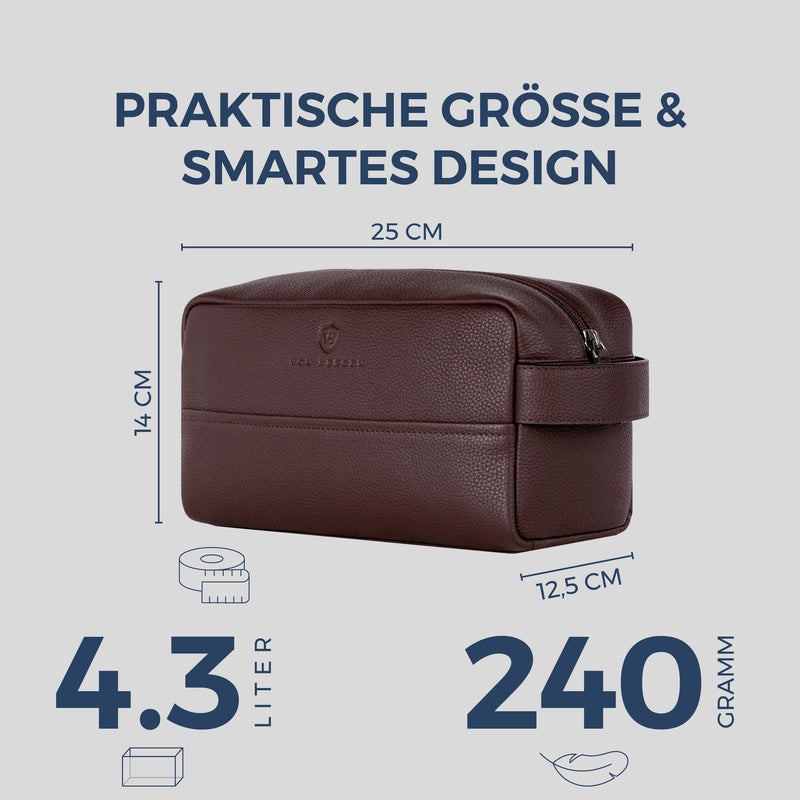 Kulturbeutel mit 1 Hauptfach (Genarbt)