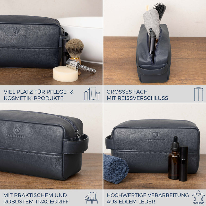 Kulturbeutel mit 1 Hauptfach (Genarbt)