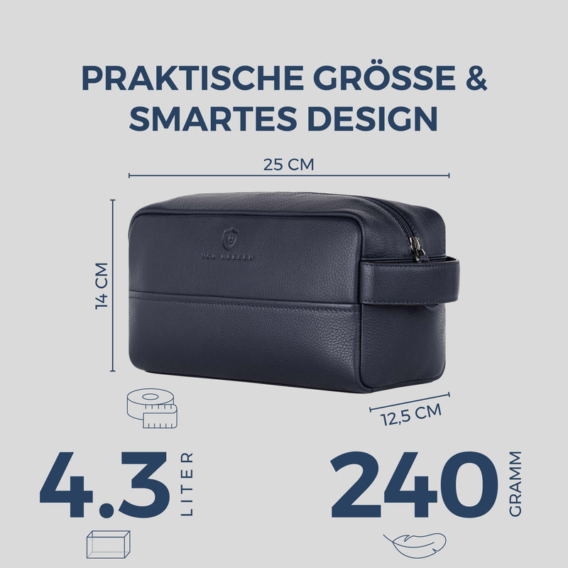 Kulturbeutel mit 1 Hauptfach (Genarbt)