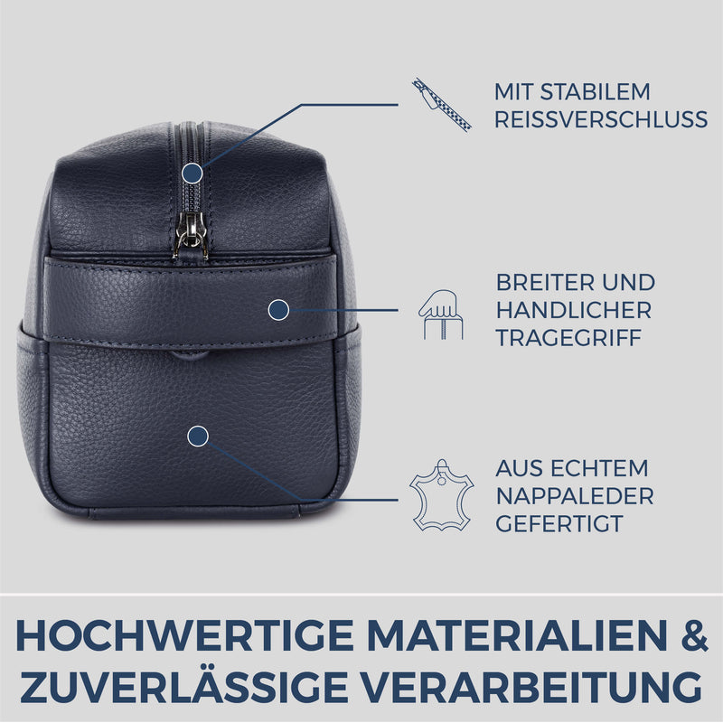 Kulturbeutel mit 1 Hauptfach (Genarbt)