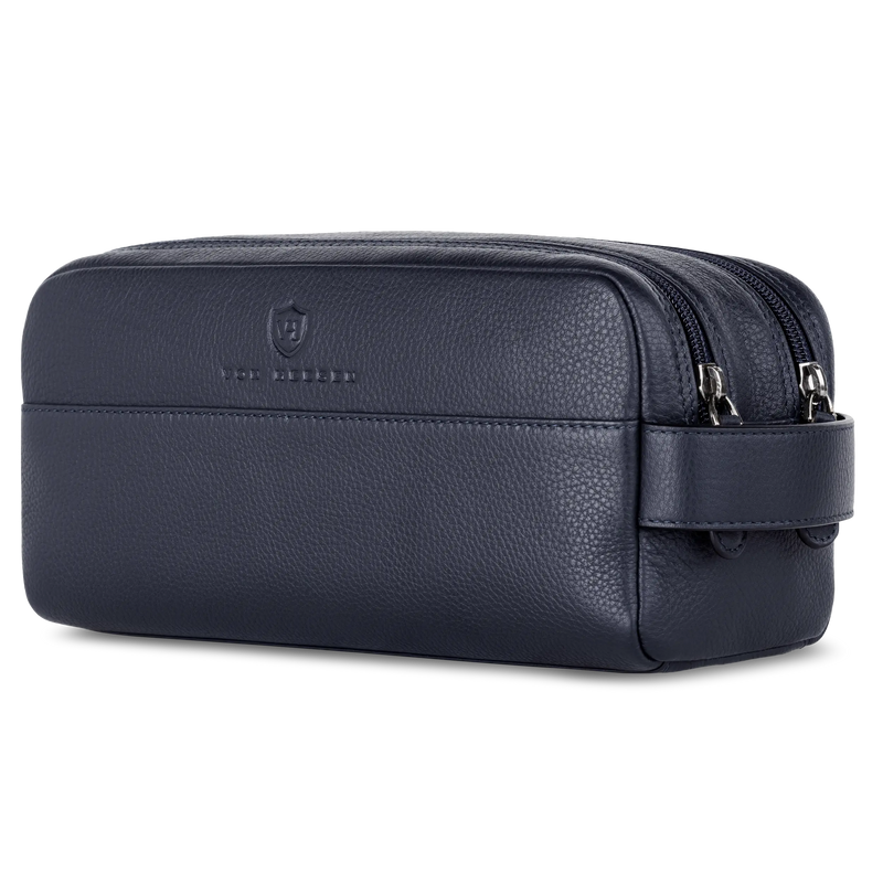 Kulturbeutel mit 2 Hauptfächern (Genarbt)