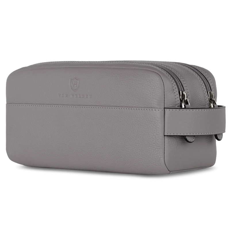 Kulturbeutel mit 2 Hauptfächern (Genarbt)