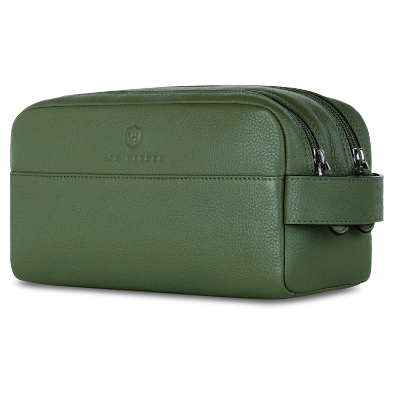 Kulturbeutel mit 2 Hauptfächern (Genarbt)