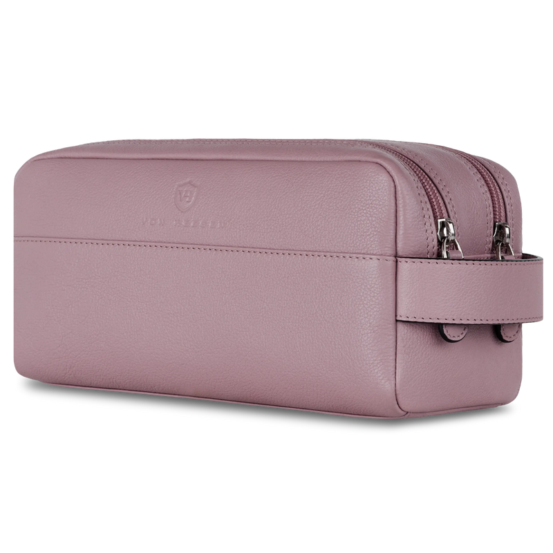 Kulturbeutel mit 2 Hauptfächern (Genarbt)