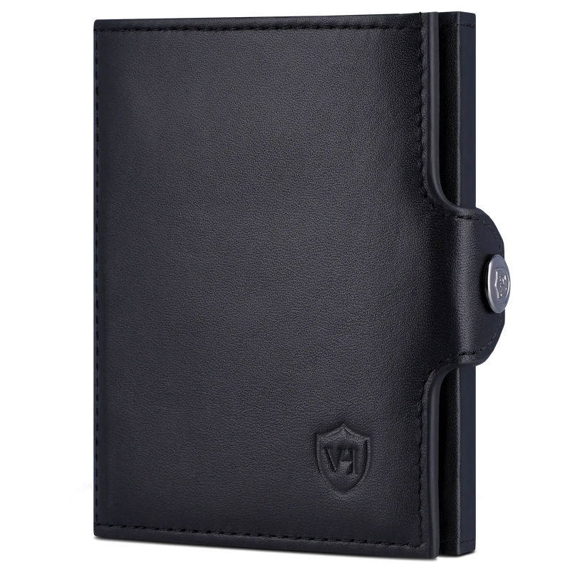 Slim Wallet mit RFID-Schutz, 7 Kartenfächer & XL-Münzfach (Glatt)