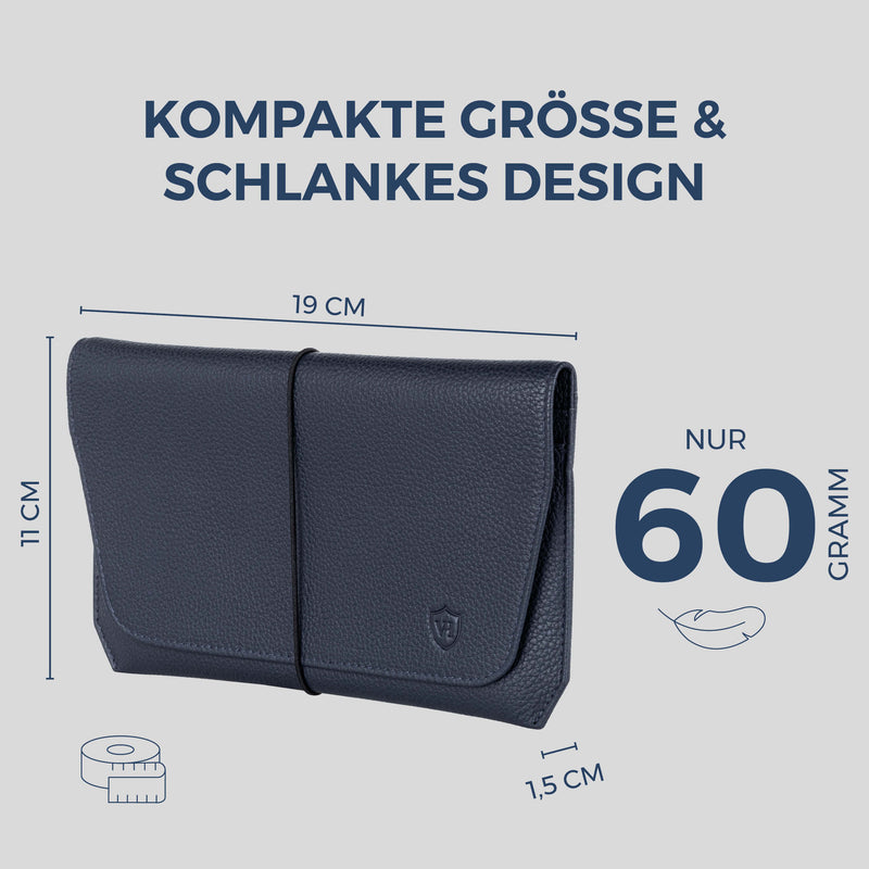 Reisepasshülle mit RFID-Schutz & 4 Kartenfächer (Genarbt)