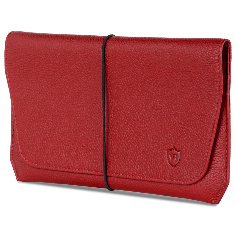 Reisepasshülle mit RFID-Schutz & 4 Kartenfächer (Genarbt)