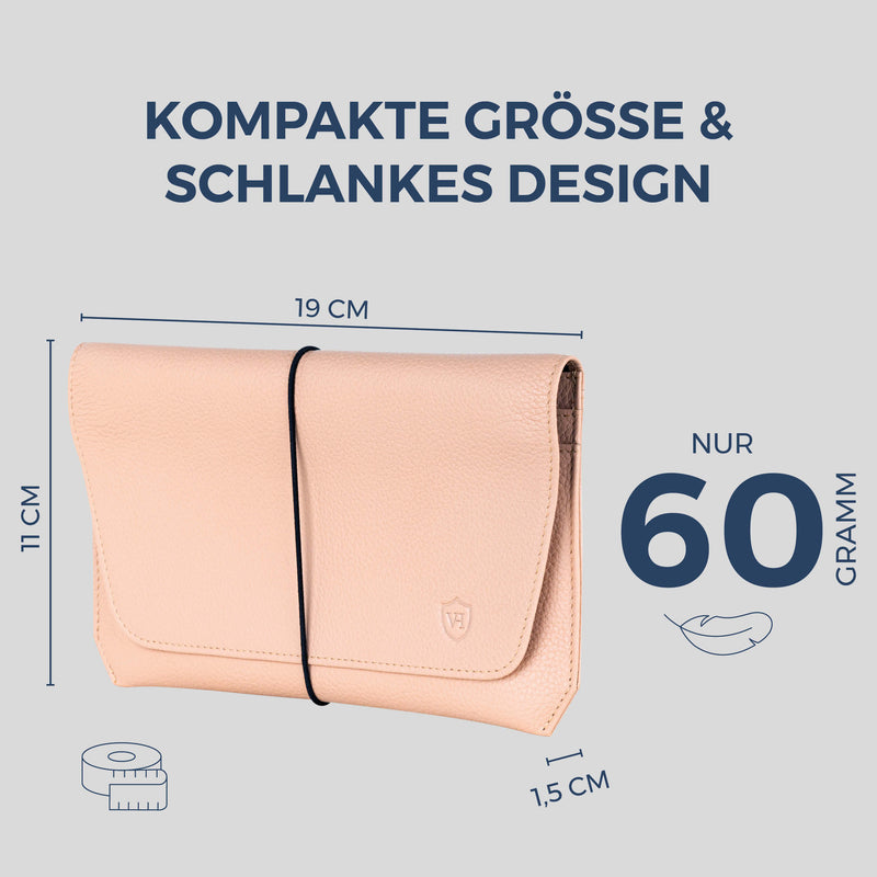 Reisepasshülle mit RFID-Schutz & 4 Kartenfächer (Genarbt)