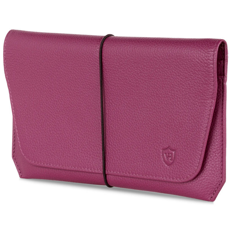 Reisepasshülle mit RFID-Schutz & 4 Kartenfächer (Genarbt)