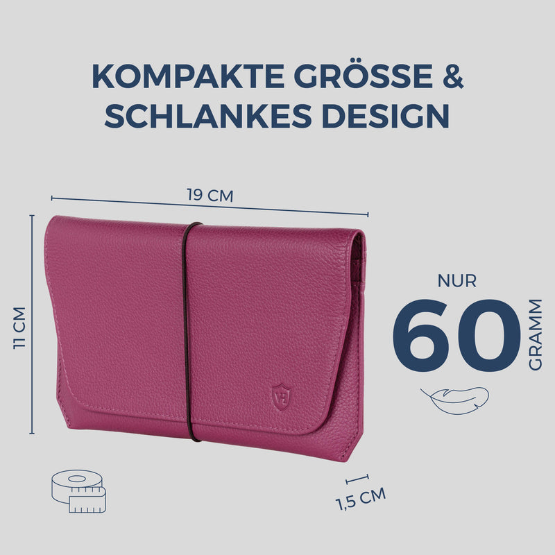 Reisepasshülle mit RFID-Schutz & 4 Kartenfächer (Genarbt)