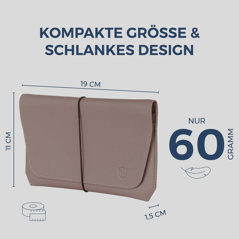 Reisepasshülle mit RFID-Schutz & 4 Kartenfächer (Genarbt)
