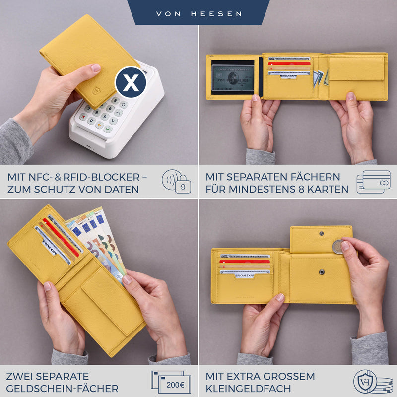 Geldbörse mit RFID-Schutz und 13 Kartenfächer