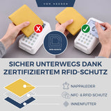 Geldbörse mit RFID-Schutz und 13 Kartenfächer