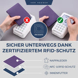 Geldbörse mit RFID-Schutz und 13 Kartenfächer