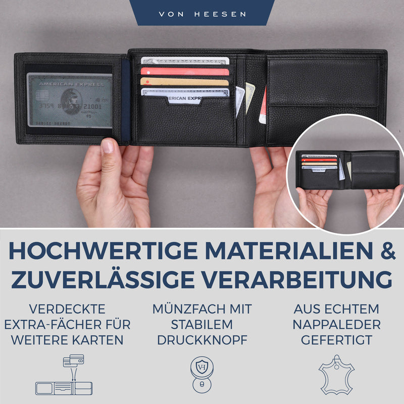 Geldbörse mit RFID-Schutz und 13 Kartenfächer