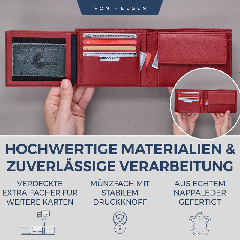 Geldbörse mit RFID-Schutz und 13 Kartenfächer