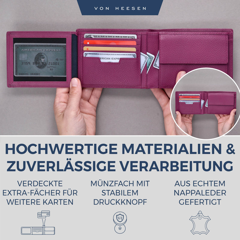 Geldbörse mit RFID-Schutz und 13 Kartenfächer