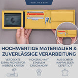 Geldbörse mit RFID-Schutz und 13 Kartenfächer