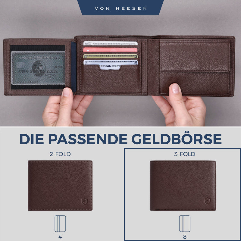 Geldbörse mit RFID-Schutz und 13 Kartenfächer