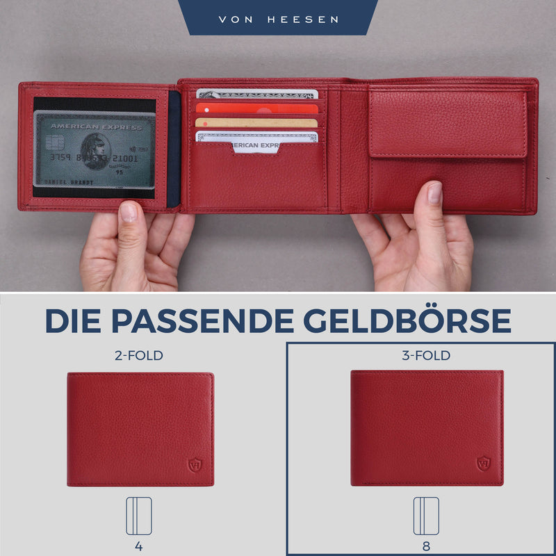 Geldbörse mit RFID-Schutz und 13 Kartenfächer