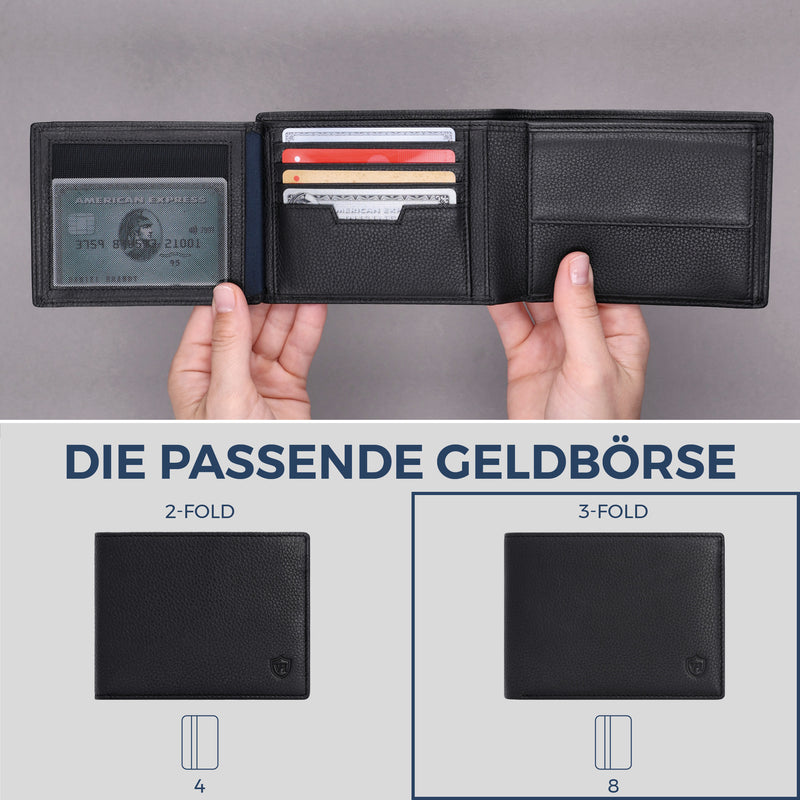 Geldbörse mit RFID-Schutz und 13 Kartenfächer