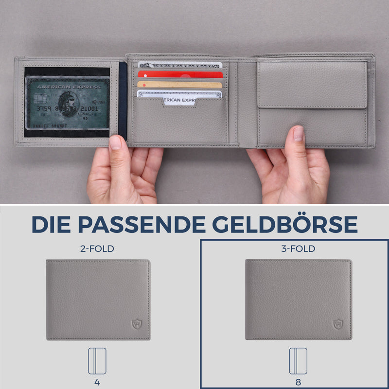 Geldbörse mit RFID-Schutz und 13 Kartenfächer