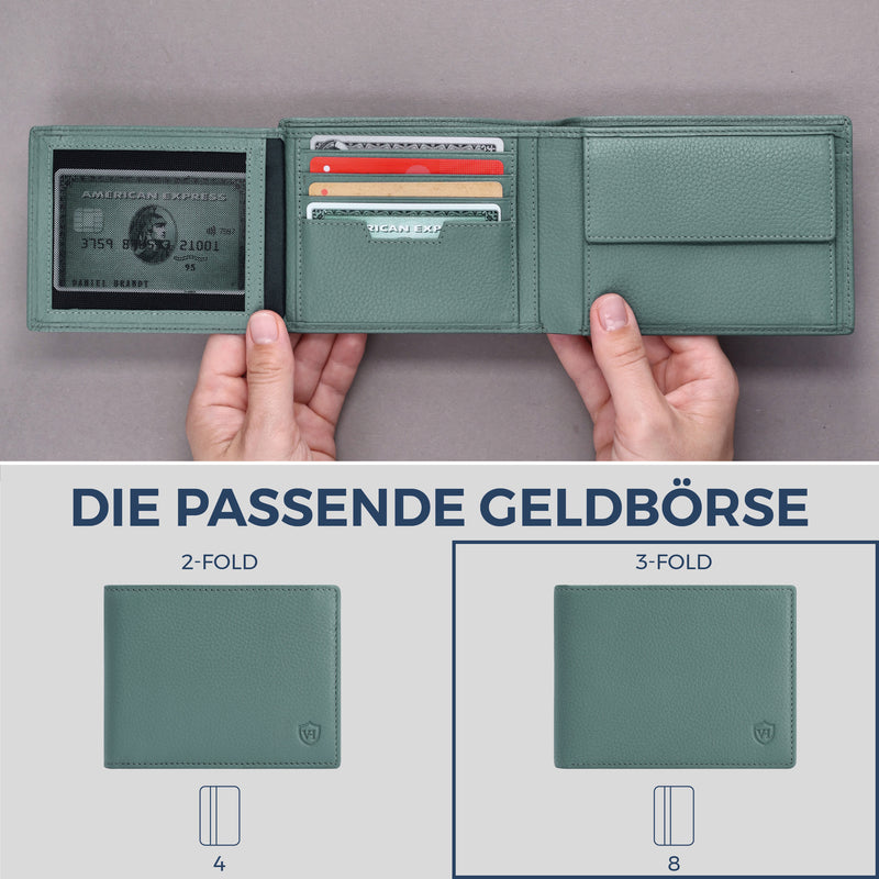 Geldbörse mit RFID-Schutz und 13 Kartenfächer