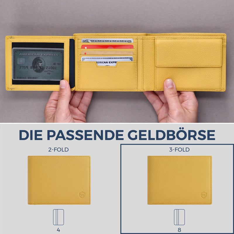 Geldbörse mit RFID-Schutz und 13 Kartenfächer