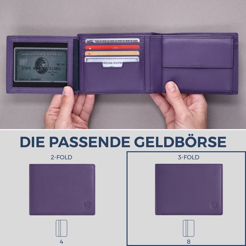 Geldbörse mit RFID-Schutz und 13 Kartenfächer