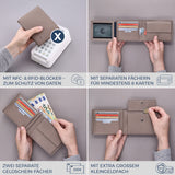 Geldbörse mit RFID-Schutz und 13 Kartenfächer