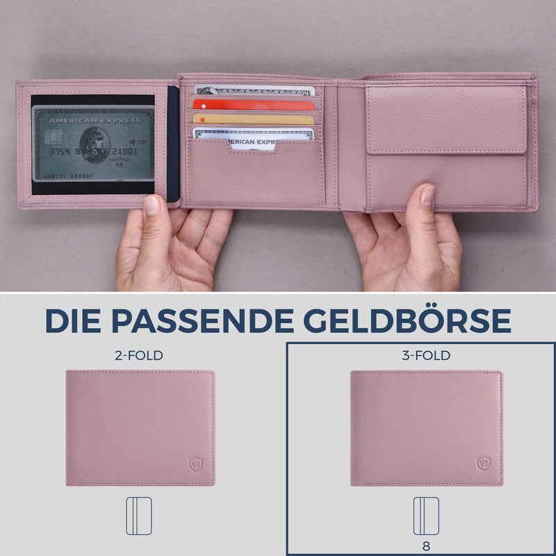 Geldbörse mit RFID-Schutz und 13 Kartenfächer