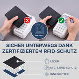 Geldbörse mit RFID-Schutz und 13 Kartenfächer