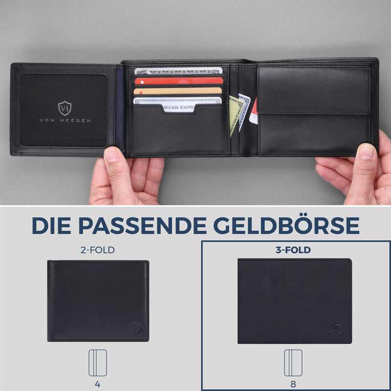 Geldbörse mit RFID-Schutz und 13 Kartenfächer