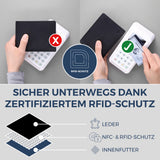 Geldbörse mit RFID-Schutz und 13 Kartenfächer