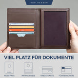Reisepasshülle mit RFID-Schutz und 6 Kartenfächer