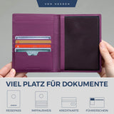 Reisepasshülle mit RFID-Schutz und 6 Kartenfächer