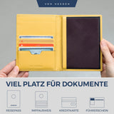 Reisepasshülle mit RFID-Schutz und 6 Kartenfächer