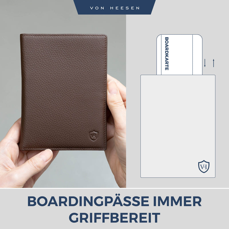 Reisepasshülle mit RFID-Schutz und 6 Kartenfächer