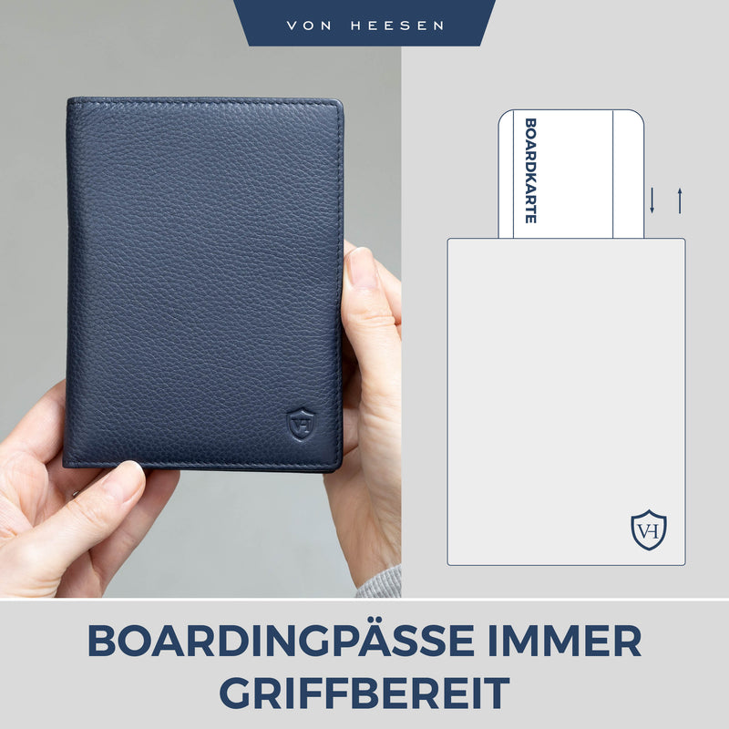 Reisepasshülle mit RFID-Schutz und 6 Kartenfächer