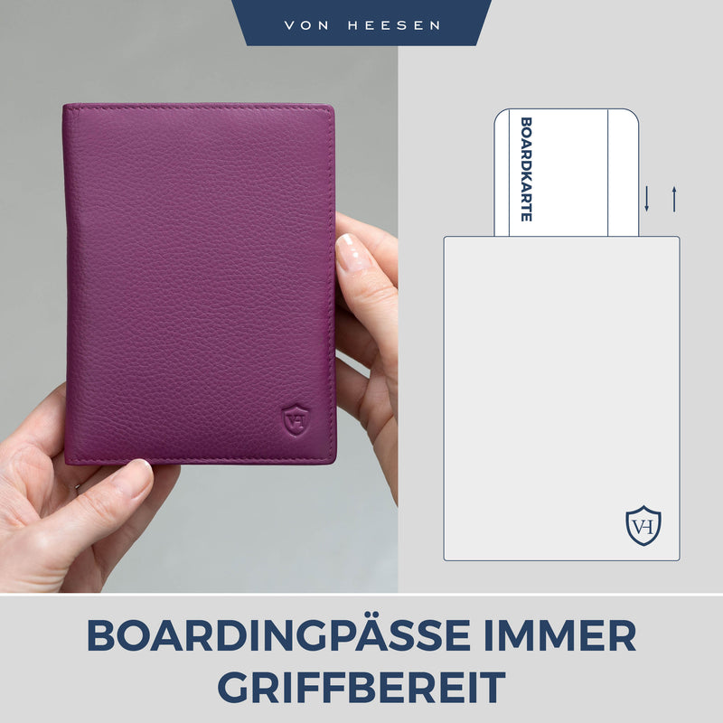 Reisepasshülle mit RFID-Schutz und 6 Kartenfächer