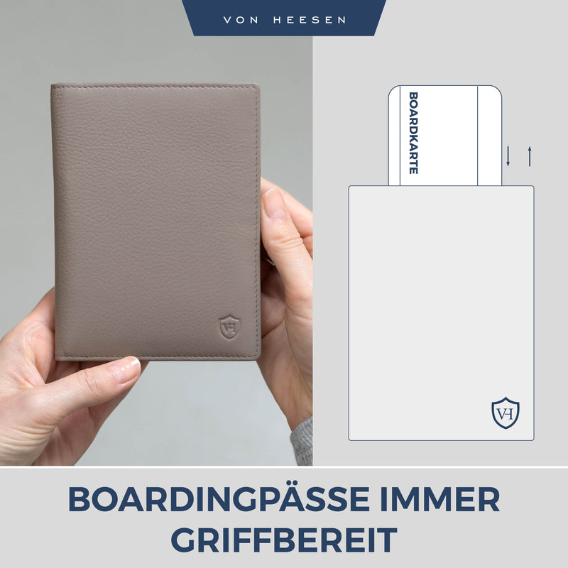 Reisepasshülle mit RFID-Schutz und 6 Kartenfächer