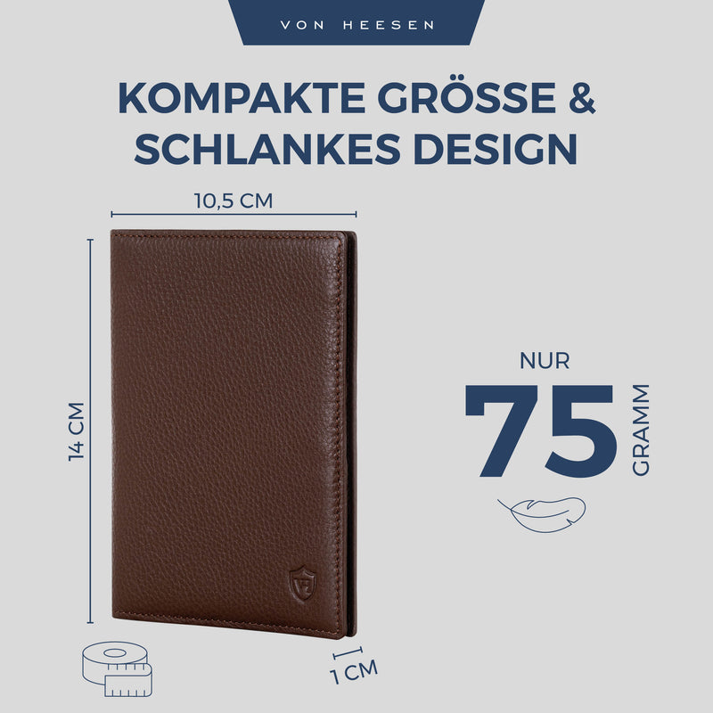 Reisepasshülle mit RFID-Schutz und 6 Kartenfächer