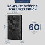 Reisepasshülle mit RFID-Schutz & 4 Kartenfächer (Carbon)