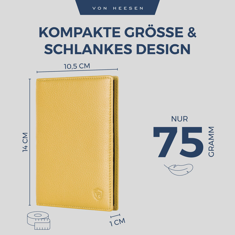 Reisepasshülle mit RFID-Schutz und 6 Kartenfächer