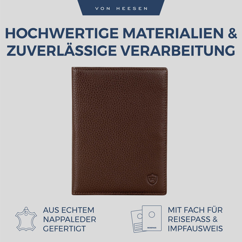 Reisepasshülle mit RFID-Schutz und 6 Kartenfächer