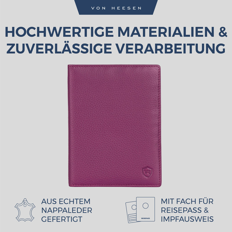 Reisepasshülle mit RFID-Schutz und 6 Kartenfächer