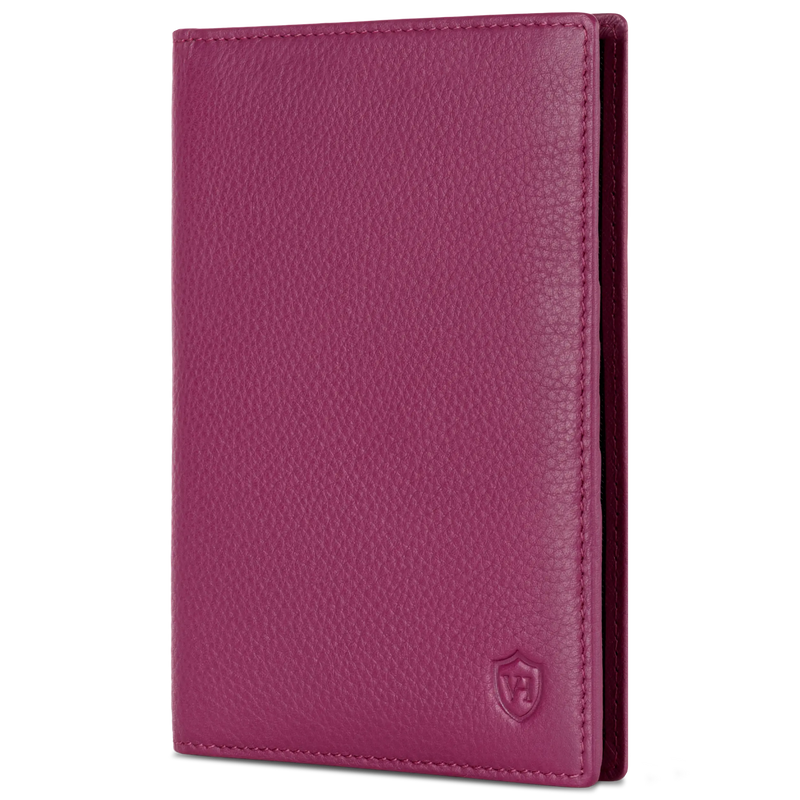 Reisepasshülle mit RFID-Schutz & 4 Kartenfächer (Genarbt)