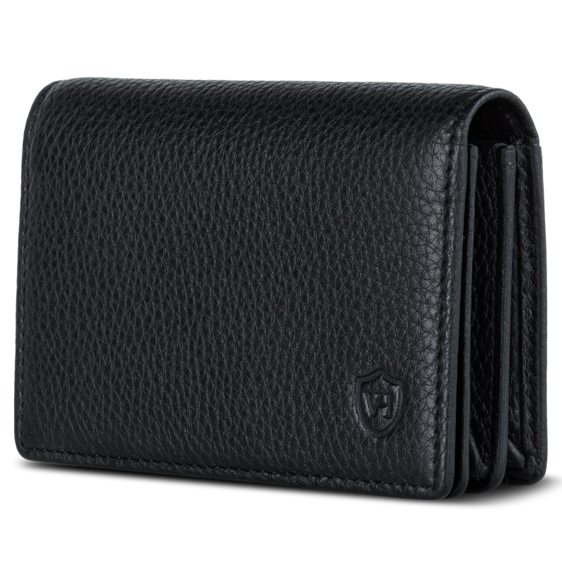 Visitenkartenetui mit RFID-Schutz & 4 Kartenfächer (Genarbt)