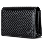 Visitenkartenetui mit RFID-Schutz & 4 Kartenfächer (Carbon)